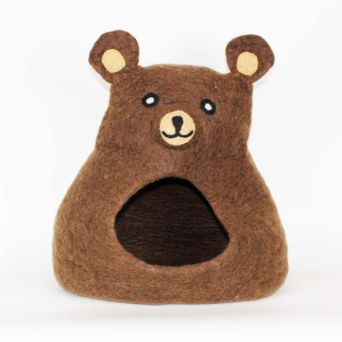 Cat Cave Bed - Teddy Bear Cat Cave House Pet Bed