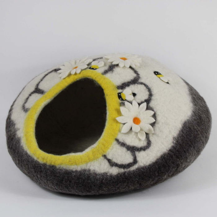 Felt Wool Cat Cave Bed - The Bee's Knees