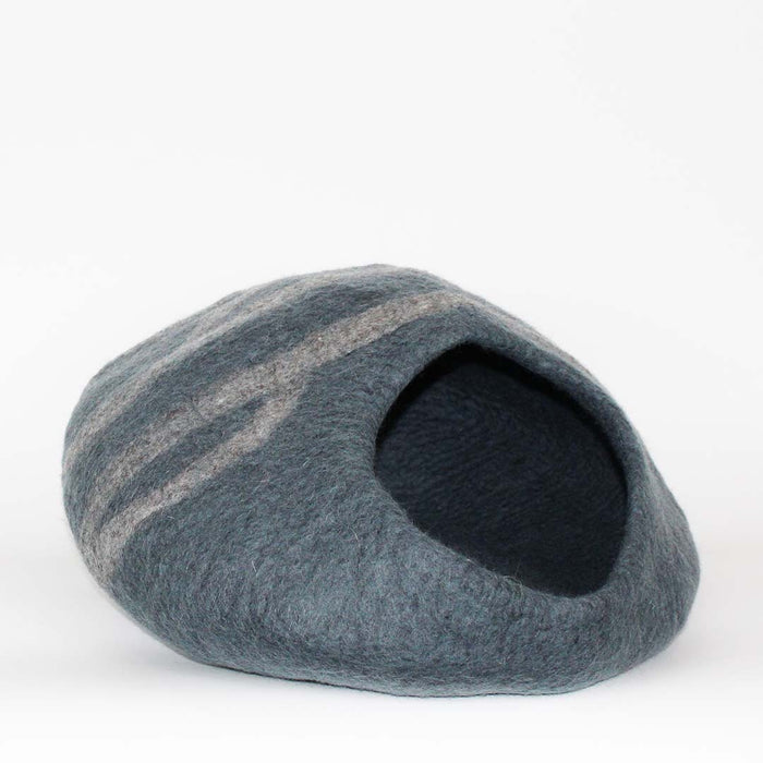 Cat Cave Bed - Slate Blue Marbled Cat Cave Pet Bed