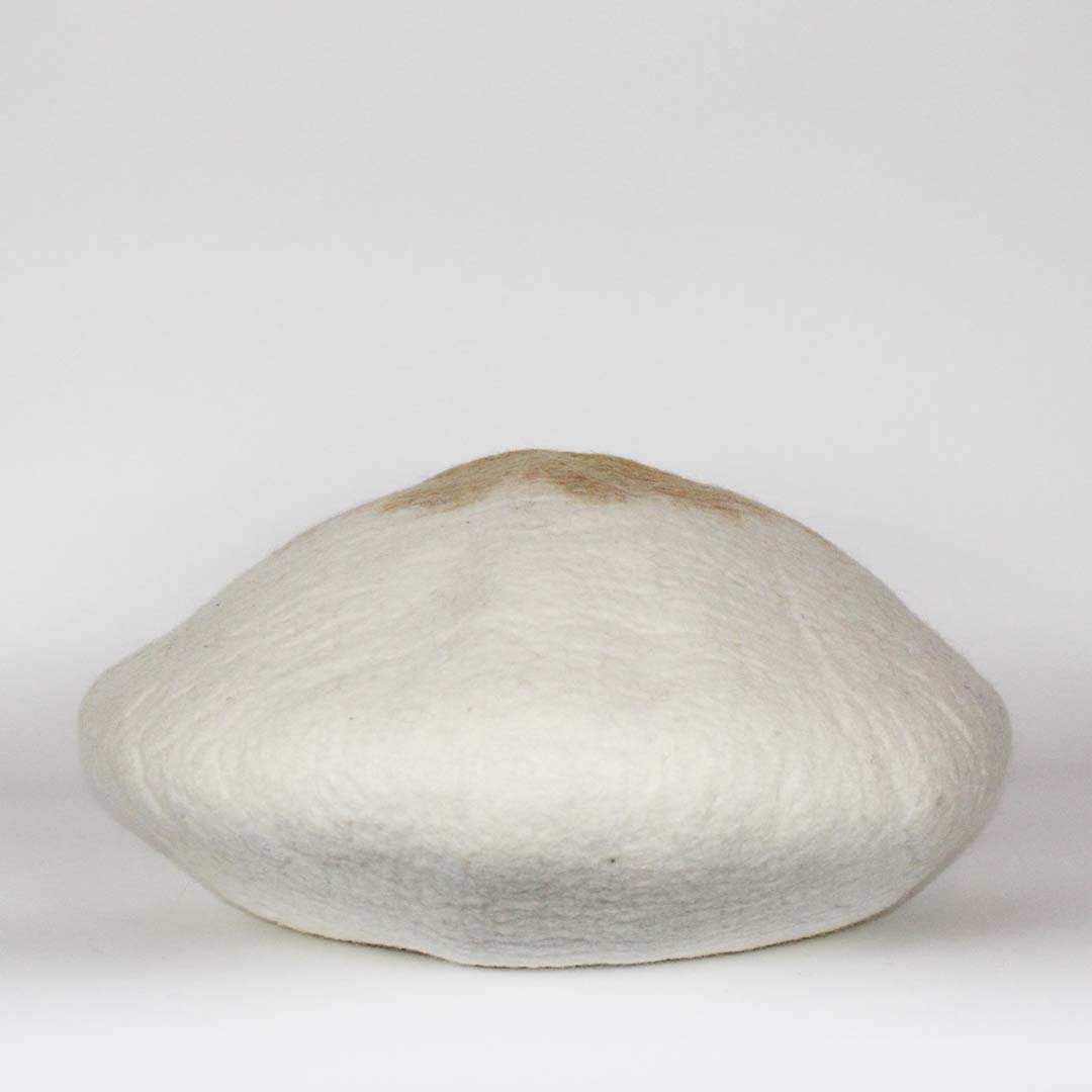 Gray Spirals on White Cat Cave Bed Back View