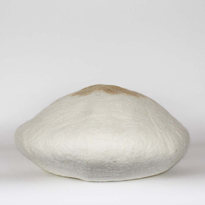 Gray Spirals on White Cat Cave Bed Back View