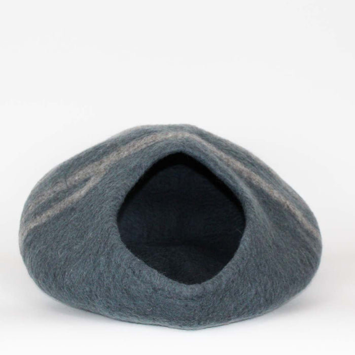 Cat Cave Bed - Slate Blue Marbled Cat Cave Pet Bed