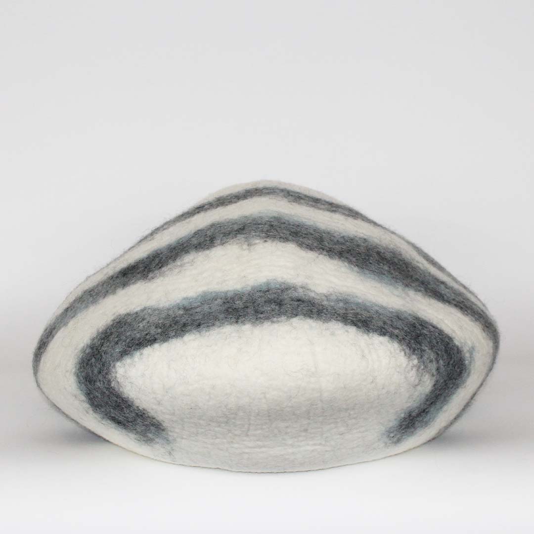 Cat Cave Bed - Gray & Blue Marbling on White Cat Cave Pet Bed