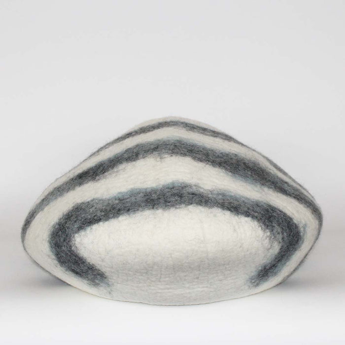 Cat Cave Bed - Gray & Blue Marbling on White Cat Cave Pet Bed