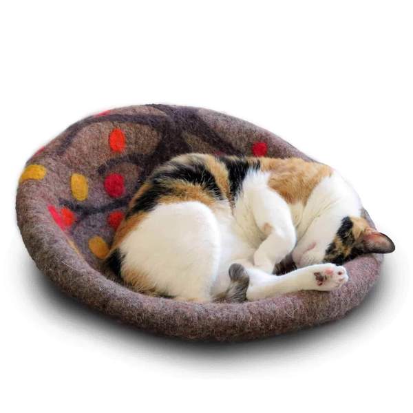 Cat Cave Bed - Nature's Harvest Cat Cave Pet Bed