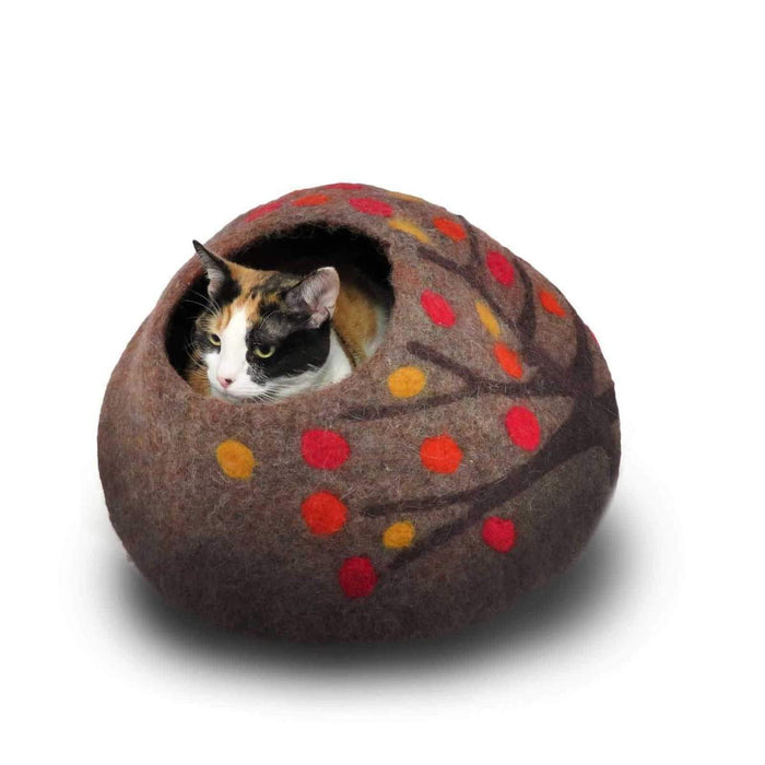 Cat Cave Bed - Nature's Harvest Cat Cave Pet Bed